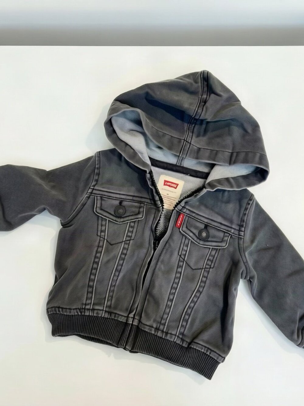 Levi's Baby Hooded Trucker Jacket Black Wash 3M
